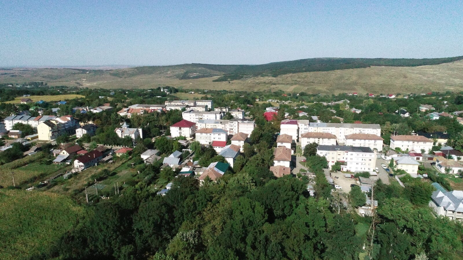 Bucecea — fotografie panorama / centru oraș (Botoșani, Moldova)