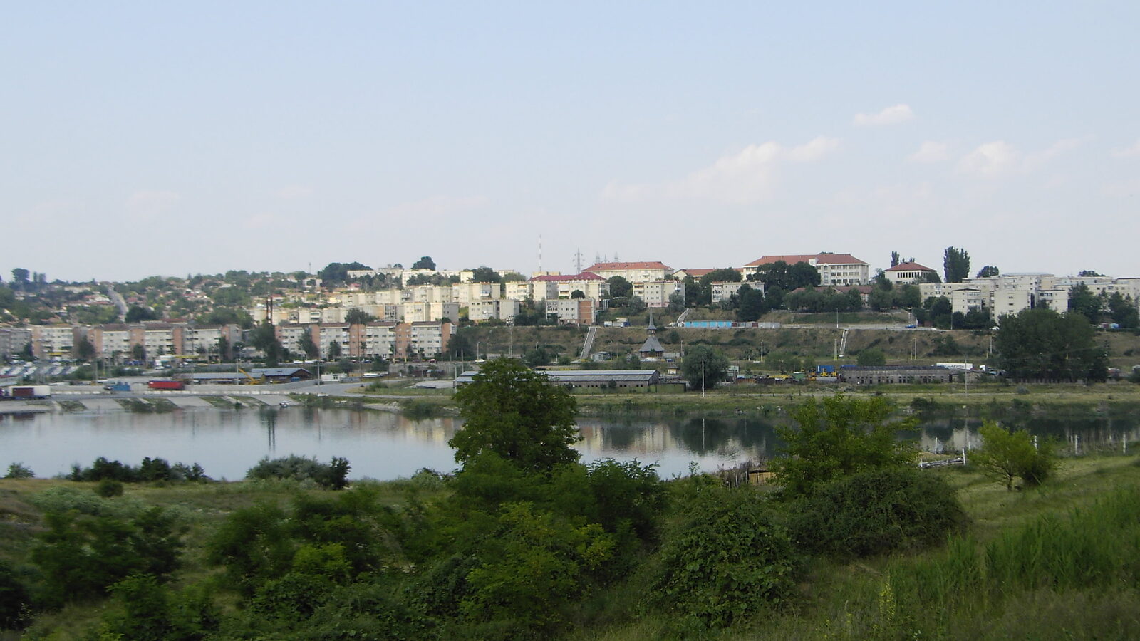Cernavodă — fotografie panorama / centru oraș (Constanța, Dobrogea)