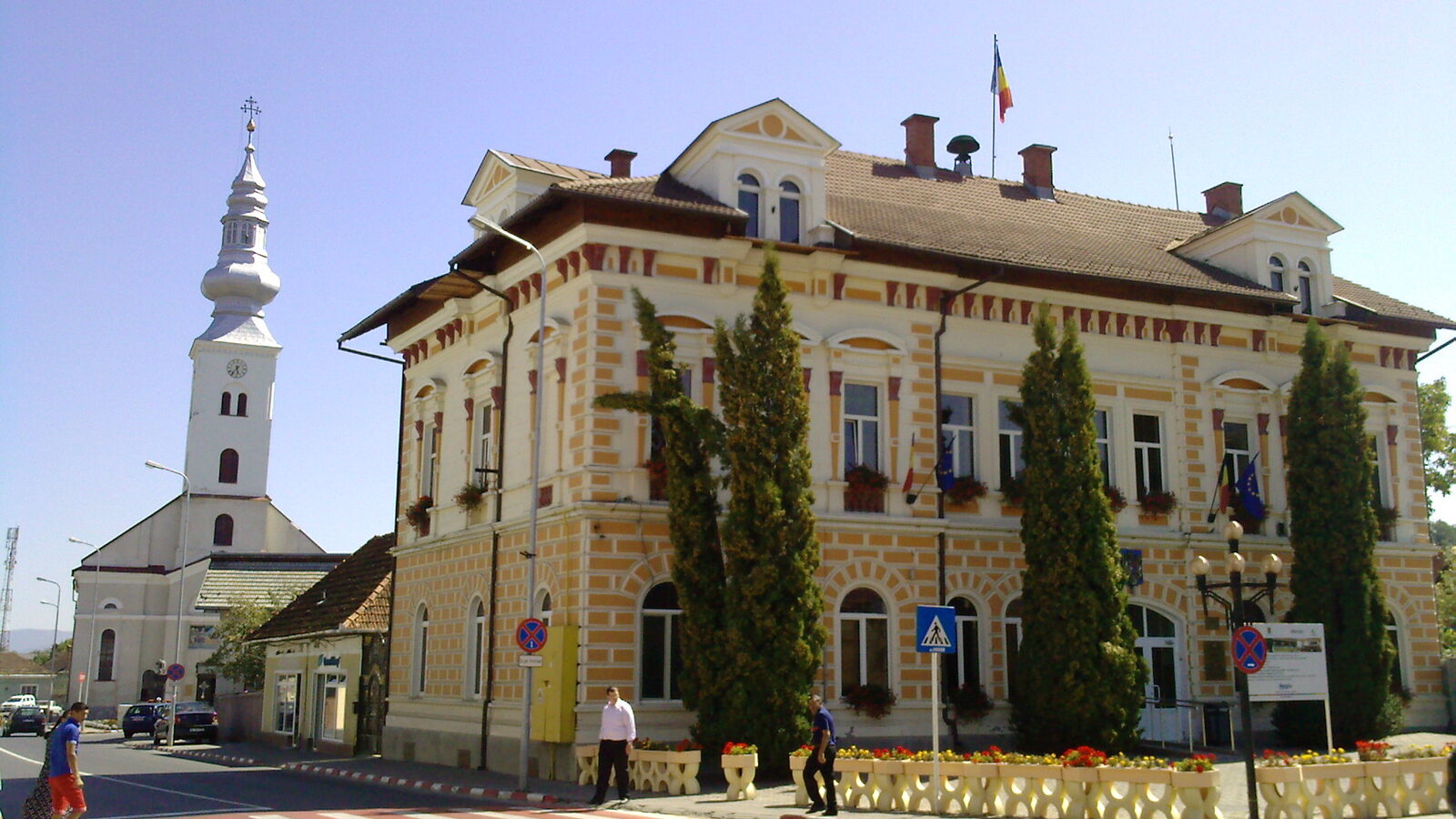Săcele — fotografie panorama / centru oraș (Brașov, Transilvania)