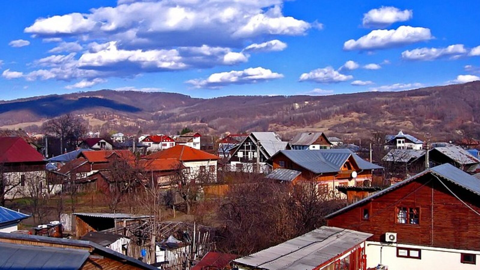 Vălenii de Munte — fotografie panorama / centru oraș (Prahova, Muntenia)
